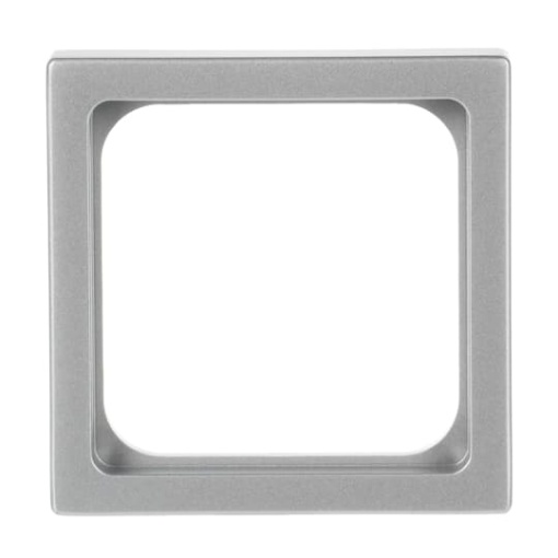 Cover plate Telecommunication inserts 50 x 50 mm aluminium silver - Platform 63