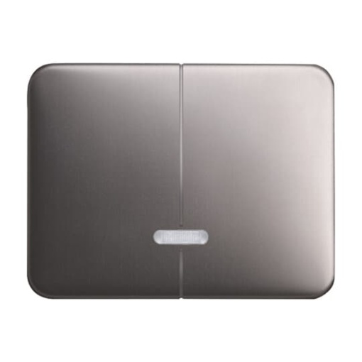 Control Element for Dimmer Two-part button with Neon lamp platinum - alpha