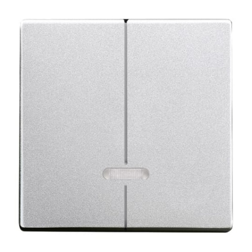 Control Element for Dimmer Two-part button with Neon lamp aluminium silver - Platform 63