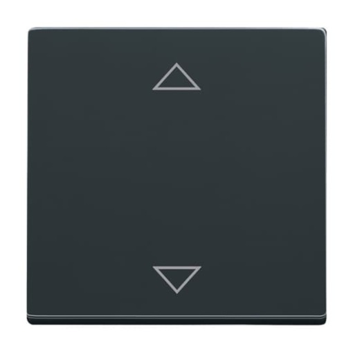 BuschJalousiecontrol II Control element with legend Symbol arrows for Venetian blind Single rocker anthracite  Platform 63
