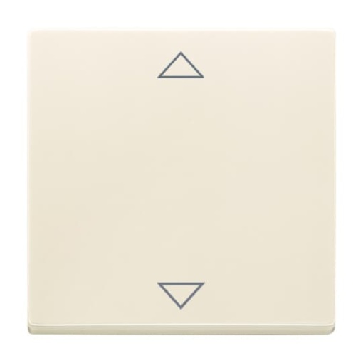 BuschJalousiecontrol II Control element with legend Symbol arrows for Venetian blind Single rocker ivory white  Platform 63