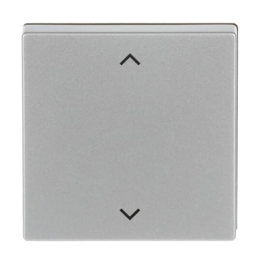 BuschJalousiecontrol II Control element with legend Symbol arrows for Venetian blind Single rocker aluminium silver  Platform 63