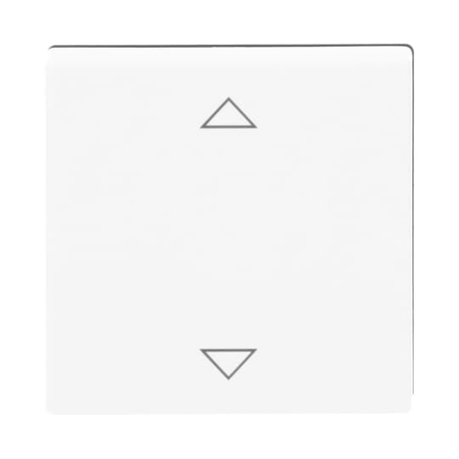 BuschJalousiecontrol II Control element with legend Symbol arrows for Venetian blind Single rocker studio white  Platform 63