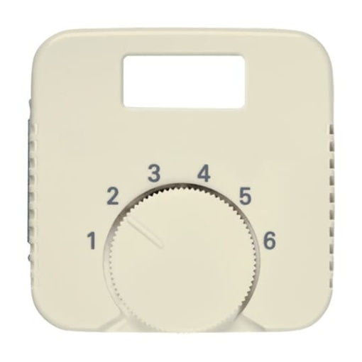 Cover plate with legend Characters 1 ... 6 for Thermostat Turn button white - Busch-Duro 2000 SI