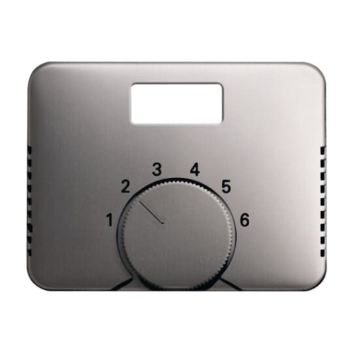 Cover plate with legend Characters 1 ... 6 for Thermostat Turn button platinum - alpha