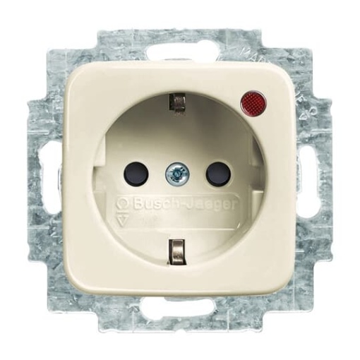 BuschProtector SCHUKO socket insert withNeon lamp Red white   BuschDuro 2000 SI