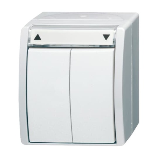 Venetian blind push button with labelling field 1pole push button 1P pole alpine white  ocean