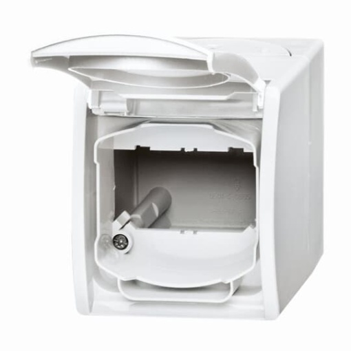 Housing with labelling field with Hinged Lid alpine white  ocean