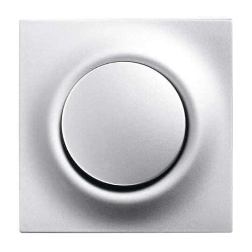 Control Element for Switchdimmer Single push button aluminium silver - impuls