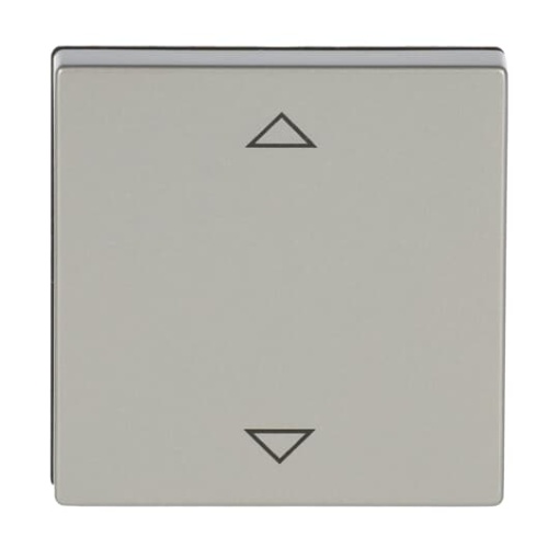 BuschJalousiecontrol II Control element with legend Symbol arrows for Venetian blind Single rocker stainless steel  Pure Stainless Steel