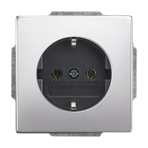 SCHUKO socket insert stainless steel  - Pure Stainless Steel