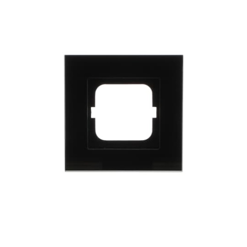 Cover frame 1gangs glass black  carat