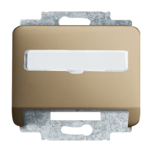 Cover plate with labelling field For data connection housing bronze  alpha