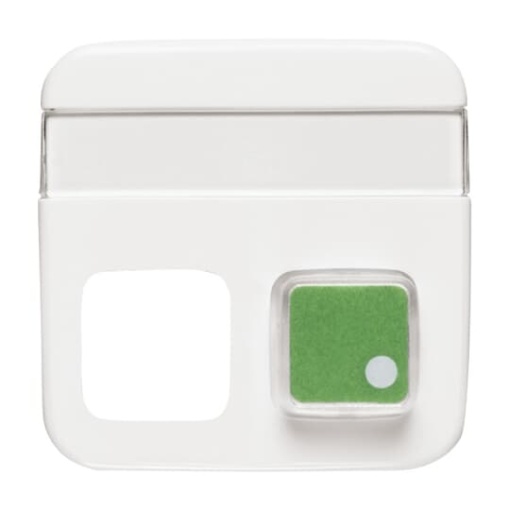 Cover plate with labelling field Busch-Infoline Switchpush button 1 gang Clear alpine white - Reflex SI