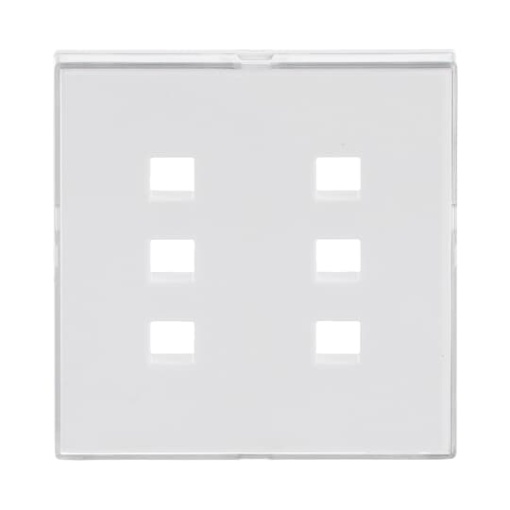 Cover plate with labelling field Busch-Infoline studio white - Platform 63