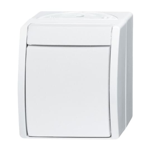 Switch Single push button 1P pole 1NO alpine white  ocean