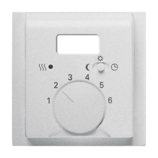 Cover plate with legend Characters 1 ... 6 for Thermostat Turn button 1 sliding switch aluminium - impuls