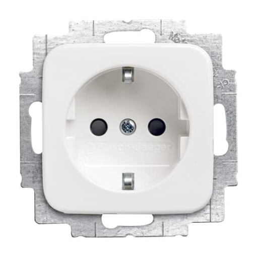 Buschsteplight SCHUKO socket insert Safety Shutter withNight light LED White alpine white   Reflex SI
