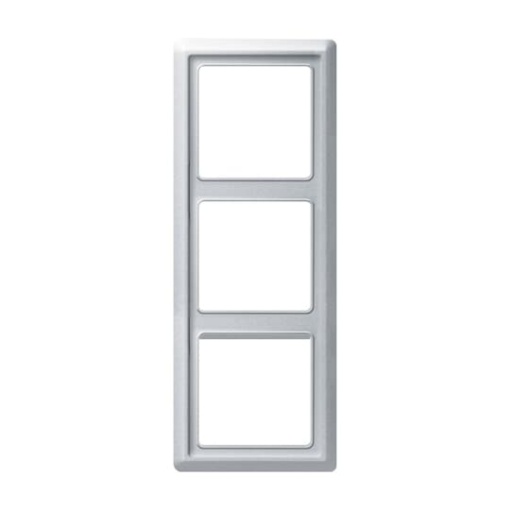 Cover frame 3-gangs aluminium silver - Allwetter 44 IP 44