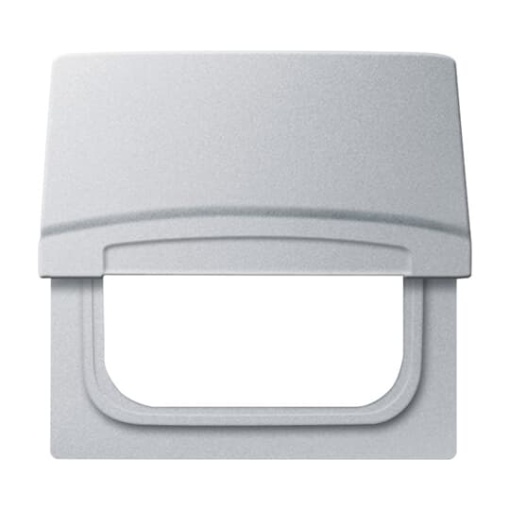 Intermediate Ring with Hinged Lid Cover plates Busch-Duro 2000 SI and Reflex SI aluminium silver - Allwetter 44 IP 44