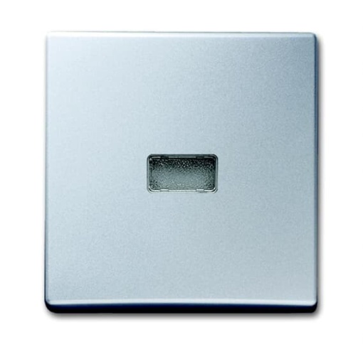Rocker with red calotte None with Red Calotte for Switchpush button, Single rocker aluminium silver - Allwetter 44 IP 44