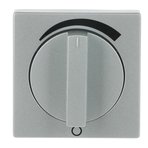 Cover plate with legend Level switch Turn button aluminium silver - Platform 63