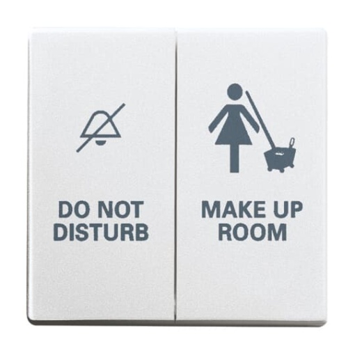 Rocker with legend DND, MUR for Switchpush button, Two-part rocker aluminium silver - Platform 63