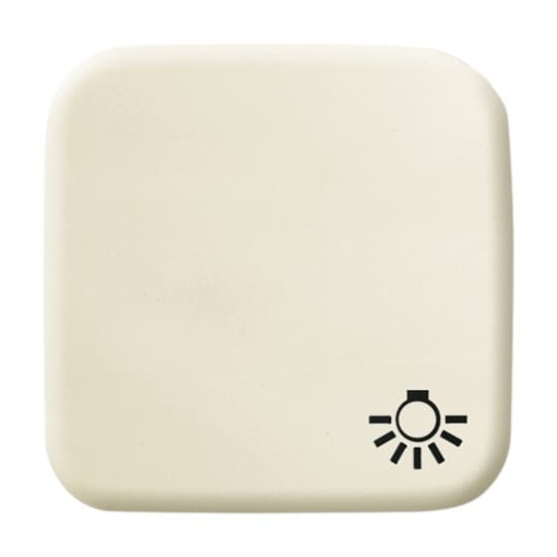 Rocker with legend Symbol "light" for Switchpush button, Single rocker white - Busch-Duro 2000 SI