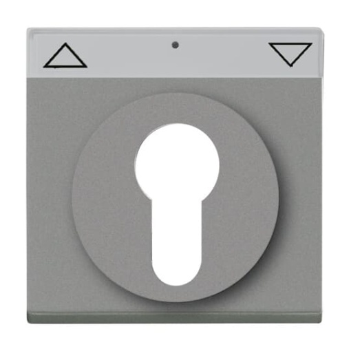 Cover plate with legend Symbol arrows or 0  1 for Venetian blind Key grey metallic  Platform 63