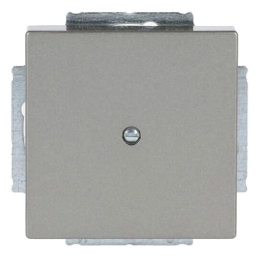 Cover plate Blind cap 1 gang 0 gang with Mounting plate grey metallic  Platform 63