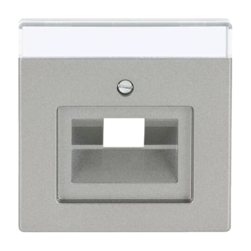 Cover plate with labelling field UAEIAE ISDN 1 gang grey metallic - Platform 63