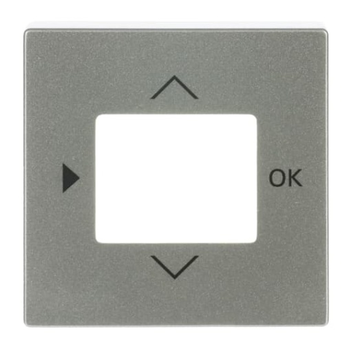 Cover plate with legend Various symbols for Time switch Central cover plate grey metallic - Platform 63