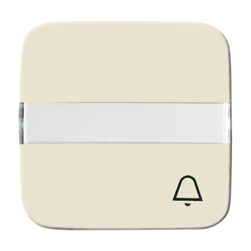 Rocker with labelling field and legend Symbol "bell" for Switchpush button, Single rocker white - Busch-Duro 2000 SI