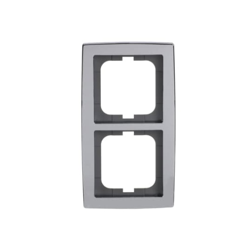 Cover frame 2gangs chrome gloss  solo
