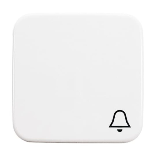 Rocker with legend Symbol "bell" for Switchpush button, Single rocker alpine white - Reflex SI