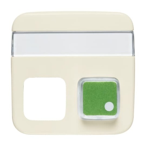 Cover plate with labelling field Busch-Infoline Switchpush button 1 gang Clear white - Busch-Duro 2000 SI