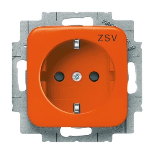 SCHUKO Socket insert with legend ZSV Safety Shutter orange   Reflex SI