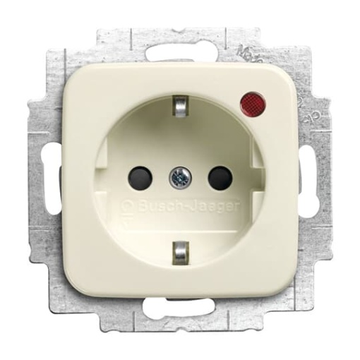 BuschProtector SCHUKO socket insert Safety Shutter withNeon lamp Red white   BuschDuro 2000 SI