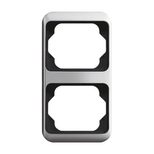 Cover frame 2gang titanium  alpha nea