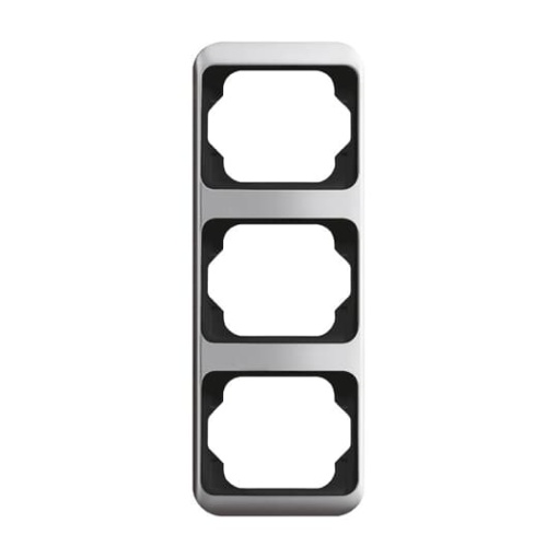 Cover frame 3gang titanium  alpha nea