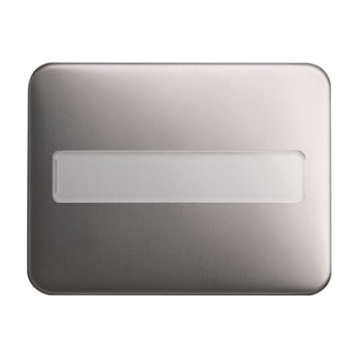 Rocker with labelling field for Switchpush button, Single rocker platinum - alpha