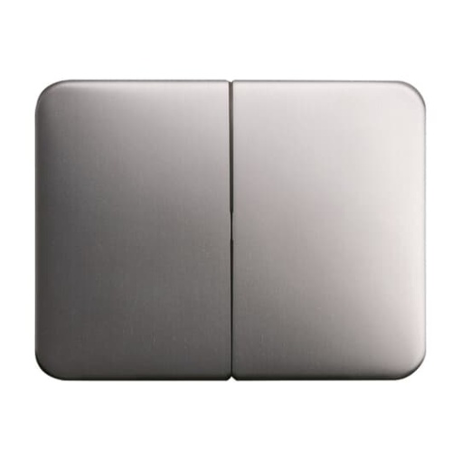 Rocker None for Switchpush button, Two-part rocker platinum - alpha