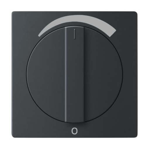 Cover plate with legend Level switch Turn button black matt - Platform 63