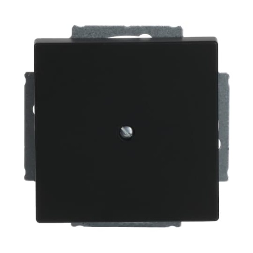 Cover plate Blind cap with Mounting plate black matt - Platform 63