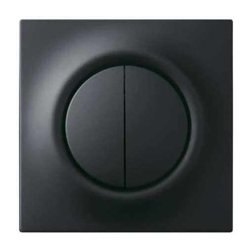 Cover plate None for Switchpush button Twopart rocker black matt  impuls