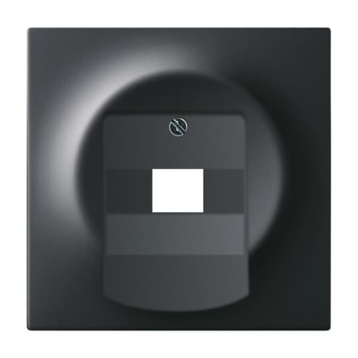 Cover plate UAEIAE ISDN 1 gang black matt  impuls