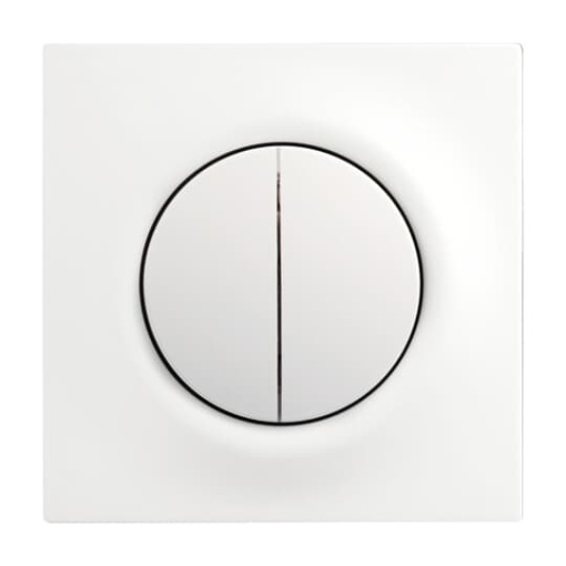 Cover plate None for Switchpush button Twopart rocker studio white matt  impuls