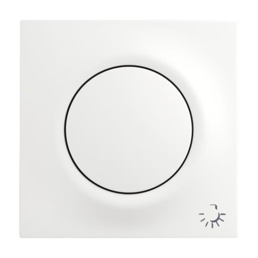 Cover plate with legend Symbol light with Small Transparent Calotte for Switchpush button Single rocker studio white matt  impuls