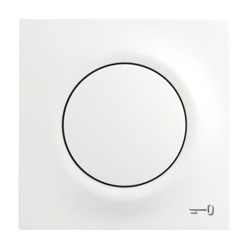 Cover plate Symbol keydoor with Small Transparent Calotte for Switchpush button Single rocker studio white matt  impuls