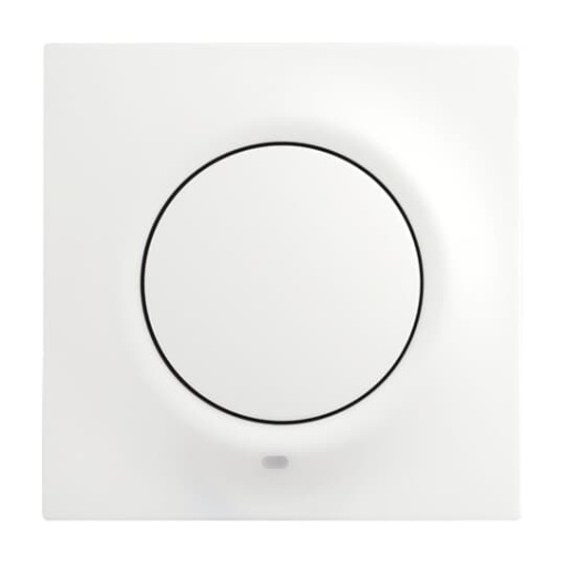 Cover plate None with Small Red Calotte for Switchpush button Single rocker studio white matt  impuls